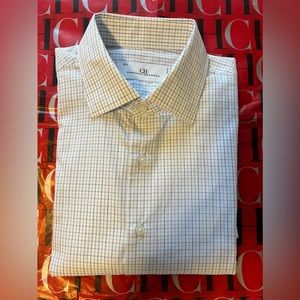 CAROLINA HERRERA men’s pleaded long sleeve button up dress shirt Size 15.5